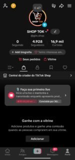 Conta tiktok 5k de seguidores e com tiktokshop disponível