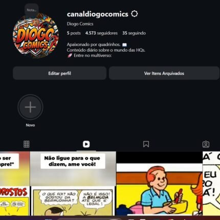 Instagram com 4500 seguidores Apaixonado por quadrinhos - PREÇO DE REVENDA BARATO DEMAIS