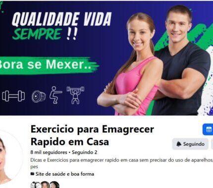 Pagina Facebook de Emagrecimento com 8 mil Seguidores Exercicio para Emagrecer Rapido em Casa