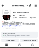 Conta Instagram com 14 mil seguidores reais e ativos