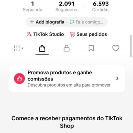 CONTA DO TIKTOK COM SHOP ATIVO +2K SEGUIDORES (ENGAJAMENTO REAL)