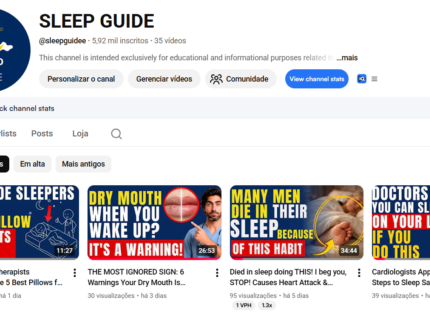 CANAL MONETIZADO EM INGLÊS SAÚDE DO SONO