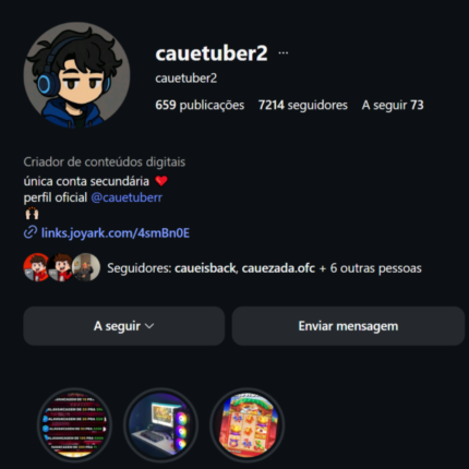 conta de insta de 7k de seguidores engajada!!