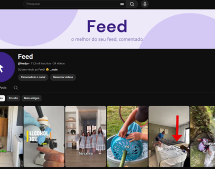 Canal de Shorts à venda – +11K inscritos / +8,3M views