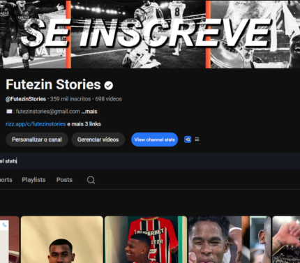 CANAL YOUTUBE | 360 MIL INSCRITOS |+200 MILHÕES DE VIEWS | 700 VIDEOS | SHORTS | GIGANTE DO ENTRETENIMENTO | ALCANCE GLOBAL