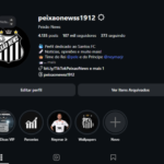 Perfil Insta Peixao News - Sobre o Santos Futebol Clube - 107 mil seguidores - +4k de posts