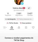CONTA DO TIK TOK SHOP ATIVO + LIVE STUDIO ATIVO COM 2K DE SEGUIDORES