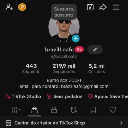 CONTA MONETIZADA & TIKTOKSHOP 219 MIL SEGUIDORES