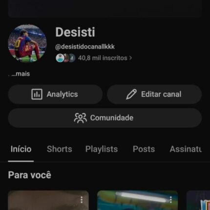 Conta YouTube 40K inscritos 🔥🚀