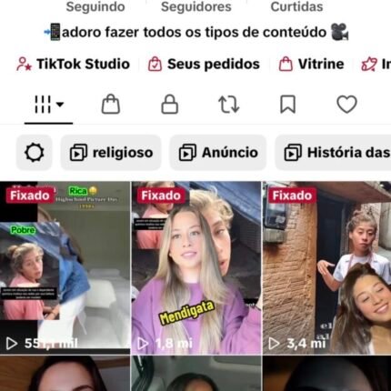Conta do Tik Tok monetizada da Maria Lúcia