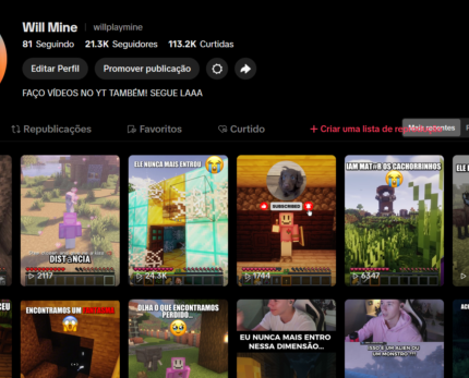 TIKTOK 20K MONETIZADO - CRIADO RECENTEMENTE