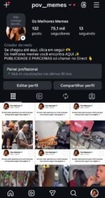 Instagram super engajado 75 mil seguidores 56 milhões alcance