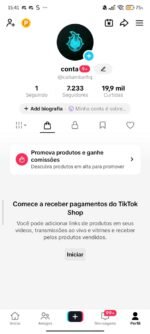 CONTA COM TIKTOK SHOP ATIVO + 7.2K DE SEGUIDORES PRONTO PARA VENDER!!!!! CONTA SUBINDO MUITO SEGUIDORES!!!! (oferta imperdível)