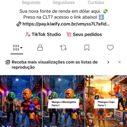CONTA DE TIKTOK MONETIZADA JÁ COM NICHO EM ALTA DAS FRUTAS + 10K DE SEGUIDORES!!!! SEM DOCUMENTOS PRONTA PARA GANHAR EM DOLÁR!!!! (oferta imperdível)
