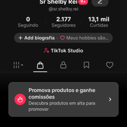 CONTA DO TIKTOK COM SHOP ATIVO +2,100 K SEGUIDORES ( SEM DOCUMENTOS )