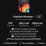 📢 Venda de Conta TikTok – Nicho Religioso +303 MIL seguidores