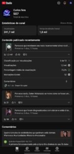 Canal YouTube Shorts Curiosidades (241k views / Ativo)