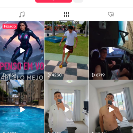 Perfil no TikTok mais de 1 milhão de seguidores. Não estou usando como no passado.