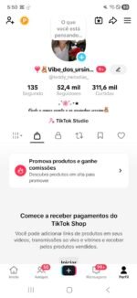 CONTA TIKTOK | 52,4K SEG👥 | 311,6K CURT ❤️ | MÚSICA & DANÇA