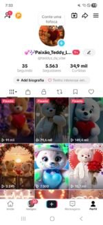 CONTA TIKTOK | 5,563+ SEG👥 | 34,9K CURT❤️ | NICHO TEDDY ,tiktok shop ativo 🧸 | SHOP ATIVA  💰