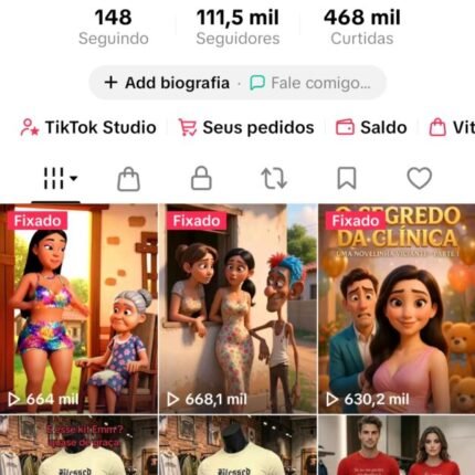 Conta tik tok shop alto engajamento