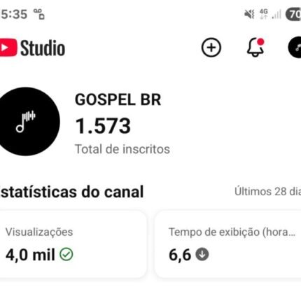 CANAL YOUTUBE 1573 SEGUIDORES