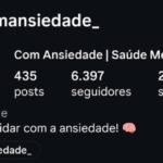 Conta do Instagram Com Ansiedade com 6.397 seguidores