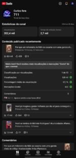 Canal YouTube Shorts Curiosidades – 350k views / 700+ inscritos (Crescendo)