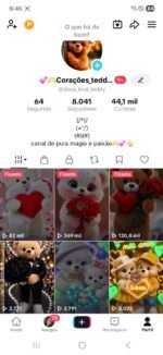 CONTA TIKTOK | 8,041 SEG👥 | 44,1mil CURT❤️ | NICHO TEDDY ,tiktok shop ativo 🧸 | SHOP ATIVA  💰