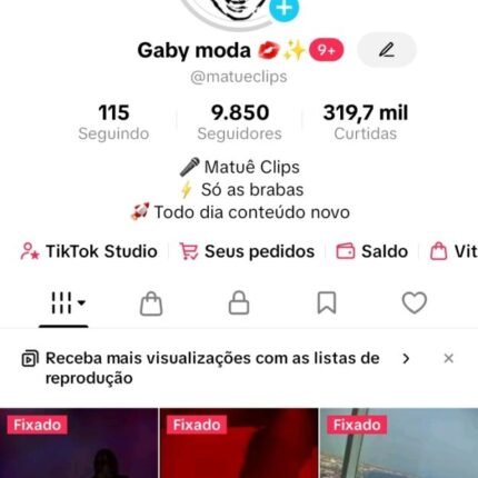 Conta do tiktok 9850 Seguidores
