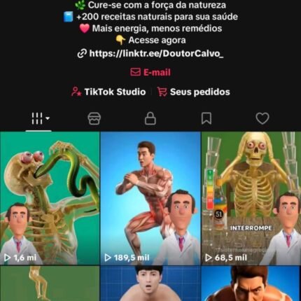 Perfil TikTok Nicho Saúde +3k seguidores +2m de viws