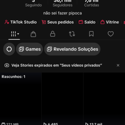 conta tiktok monetizada +36k, 7m curtidas