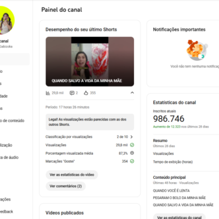 OPORTUNIDADE ÚNICA — 986K Inscritos | 6,1M Views/Mês SUPER ENGAJADO no nicho de comédia