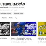 FUTEBOL EMOÇÃO Canal Youtube com 5 Mil inscritos