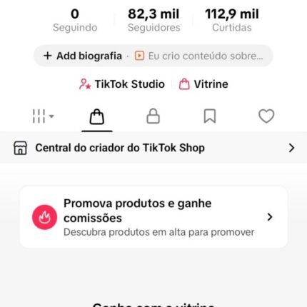CONTA TIK TOK 82,3K DE SEGUIDORES + SHOP ATIVO (CONTAS TIK TOK) CONTA TIK TOK SHOP