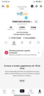 CONTO TIK TOK SHOP SEM DOCUMENTO PRONTO PRA USO