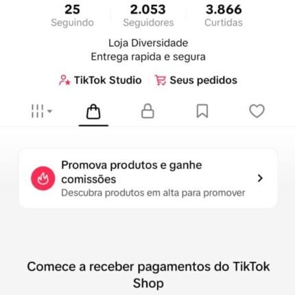CONTO TIK TOK SHOP SEM DOCUMENTO PRONTO PRA USO