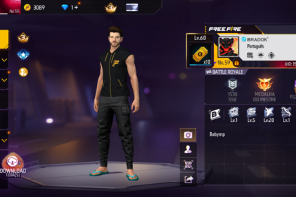 CONTA FREE FIRE ANTIGA/RARA COM ANGELICAL