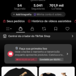 conta de tik tok 5k