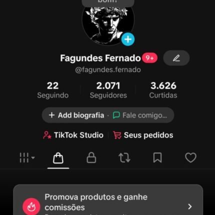 CONTA COM TIKTOK SHOP ATIVO + 2K DE SEGUIDORES PRONTO PARA VENDER NO SHOP!!! (Oferta imperdível)