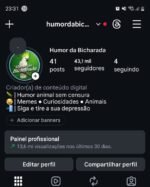 Conta Instagram com 43k de seguidores 100% orgânicos e autênticos