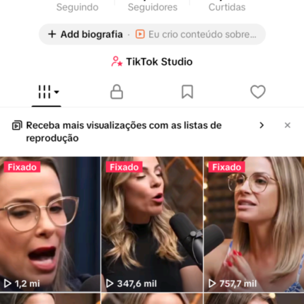 Canta Tiktok 23k criada no Reino Unido com conteúdo em português Brasil