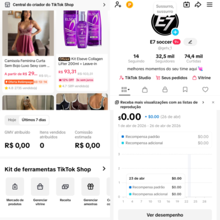 🔥 VENDO CONTA TIKTOK MONETIZADAS 💰 + TikTok Shop liberado (Nicho Futebol)