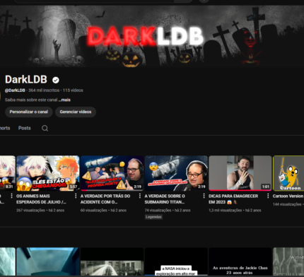 Canal de 364k de desenho e anime