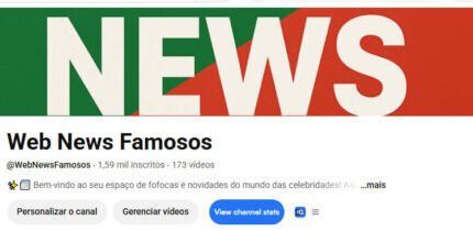 Web News Famosos, COM MAIS DE 1500 INSCRITOS, MONETIZAVEL
