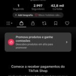 CONTA DO TIKTOK COM SHOP ATIVO 3K SEGUIDORES +42,8K CURTIDAS (ENGAJAMENTO REAL)