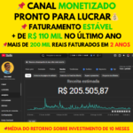 Canal Monetizado com +R$100 MIL/ANO ✔️ 125 MIL Inscritos + Tráfego Massivo Diário 🚀 - Imagem 2