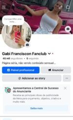 Página Gabi Franciscon Fanblubs - MONETIZADA - 45k seguidores