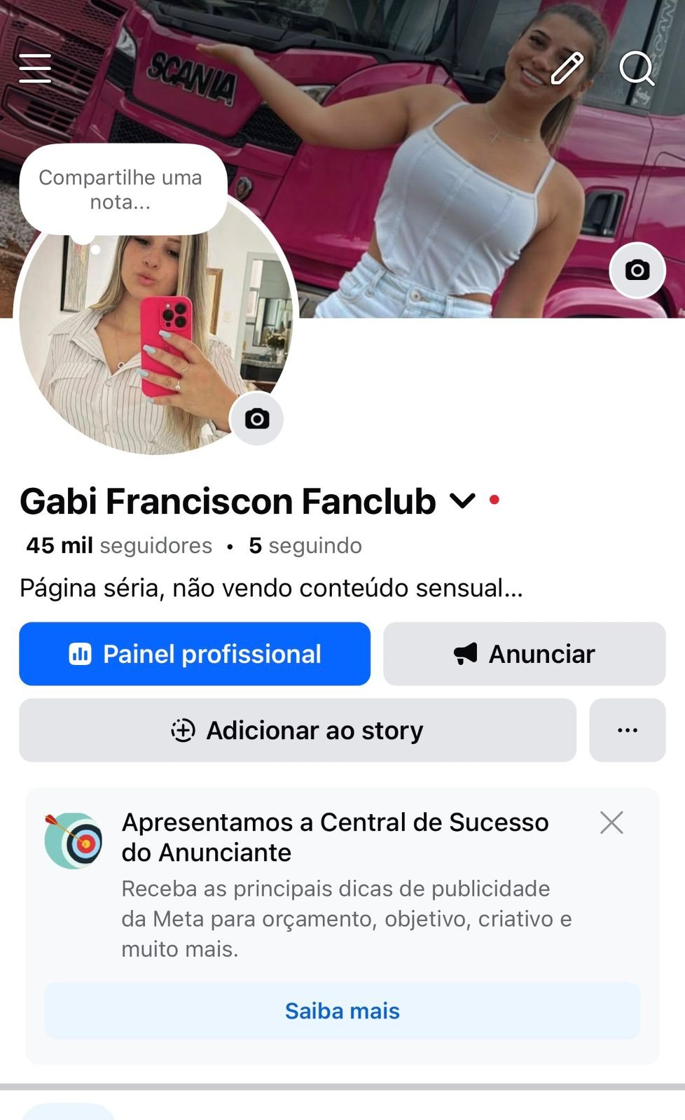 gabi franciscon fanclub Página Gabi Franciscon Fanblubs - MONETIZADA - 45k seguidores - Imagem 1