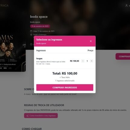 plataforma de ingressos